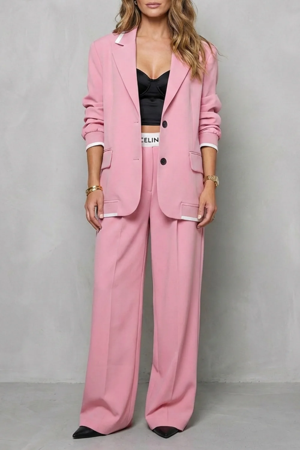 Talia – Elegant Wide-Leg Pantsuit Set – Two-Piece Power Look - Image 13