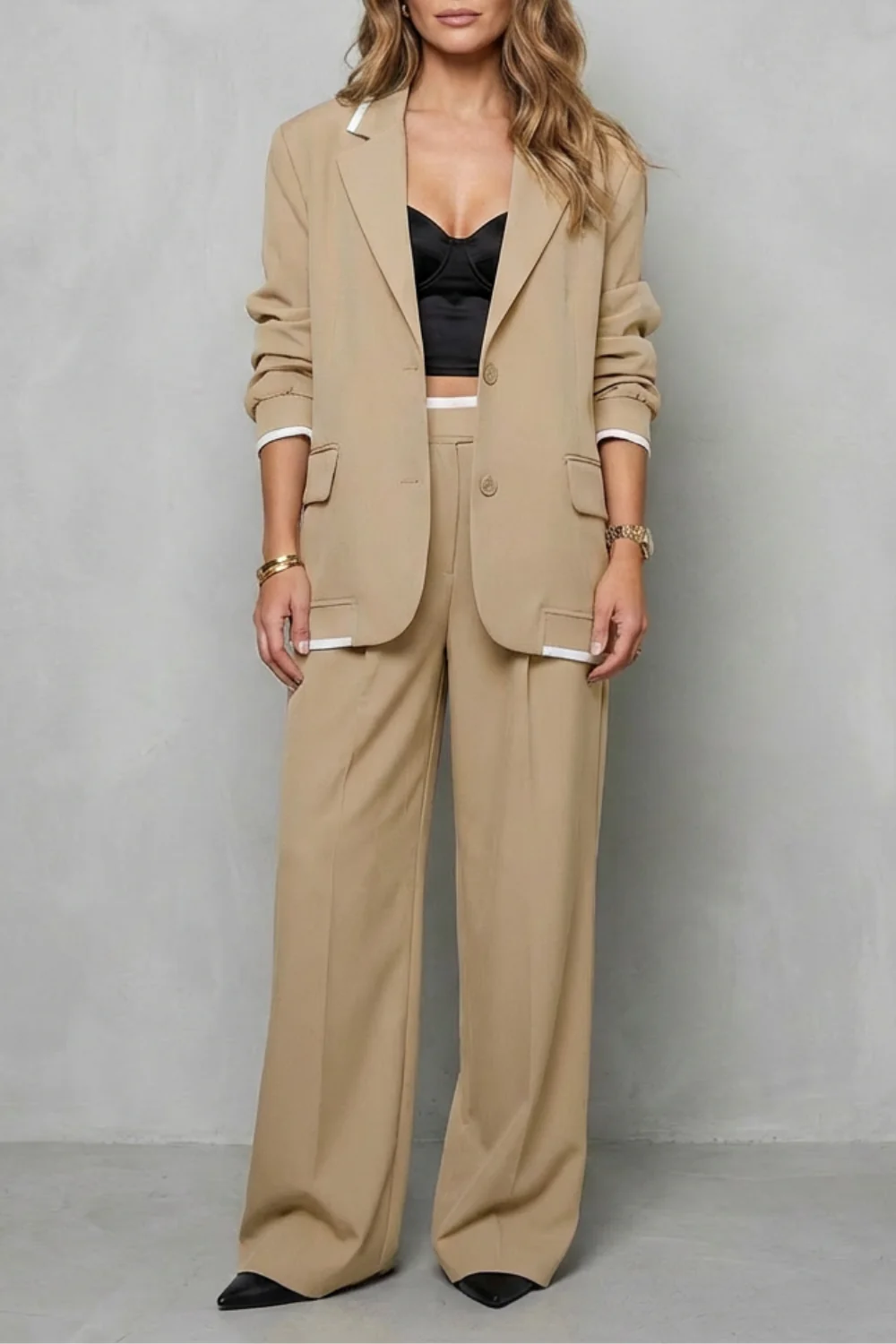 Talia – Elegant Wide-Leg Pantsuit Set – Two-Piece Power Look - Image 9