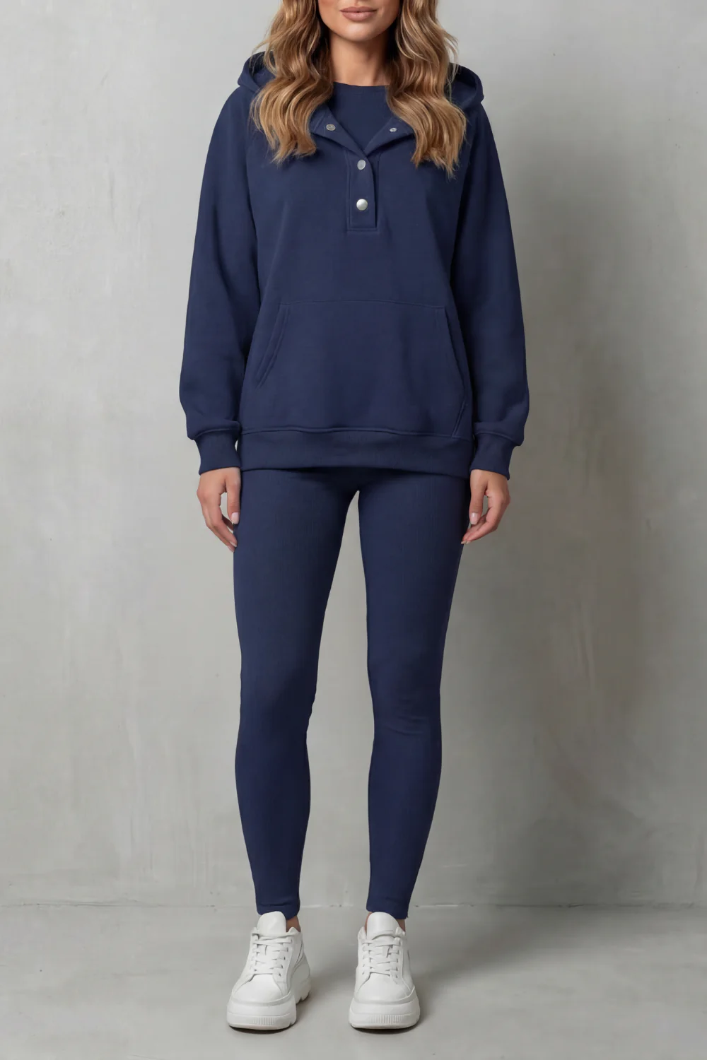 Thalina – Button detail hoodie – Cozy Relaxed Set - Image 9