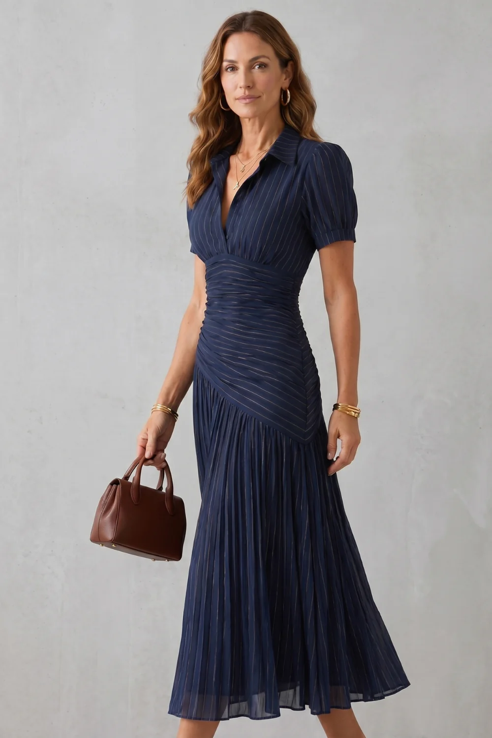 Theodelle – Pleated waist refinement – Midi dress - Image 3