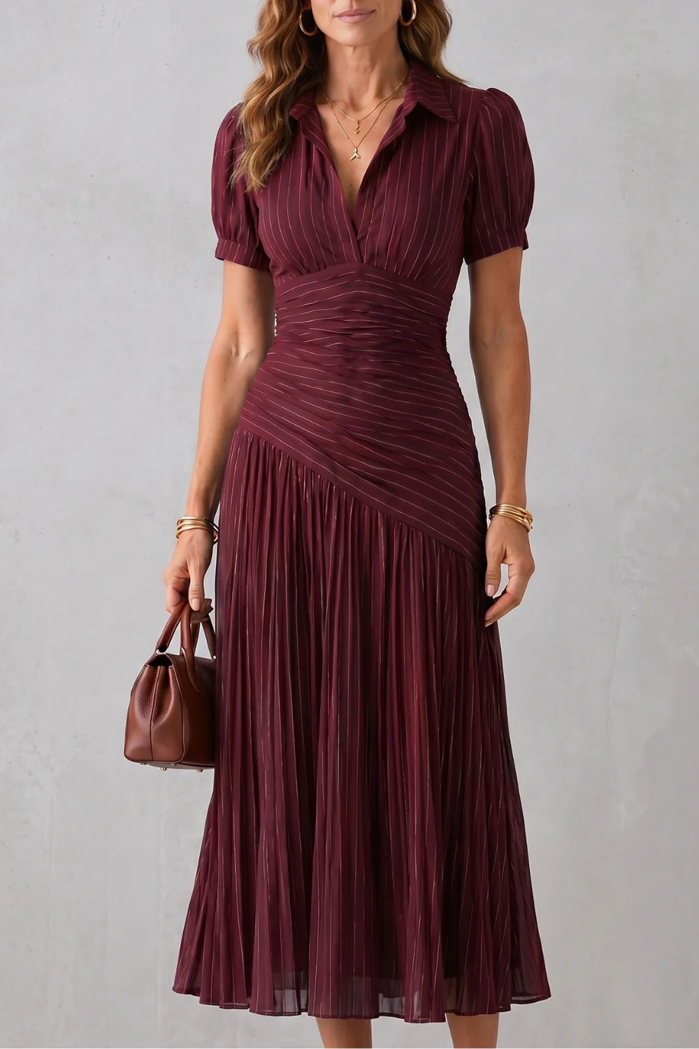 Theodelle – Pleated waist refinement – Midi dress - Image 5
