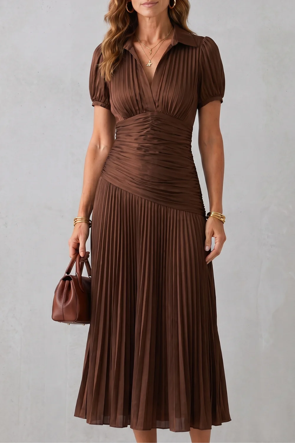 Theodelle – Pleated waist refinement – Midi dress - Image 7