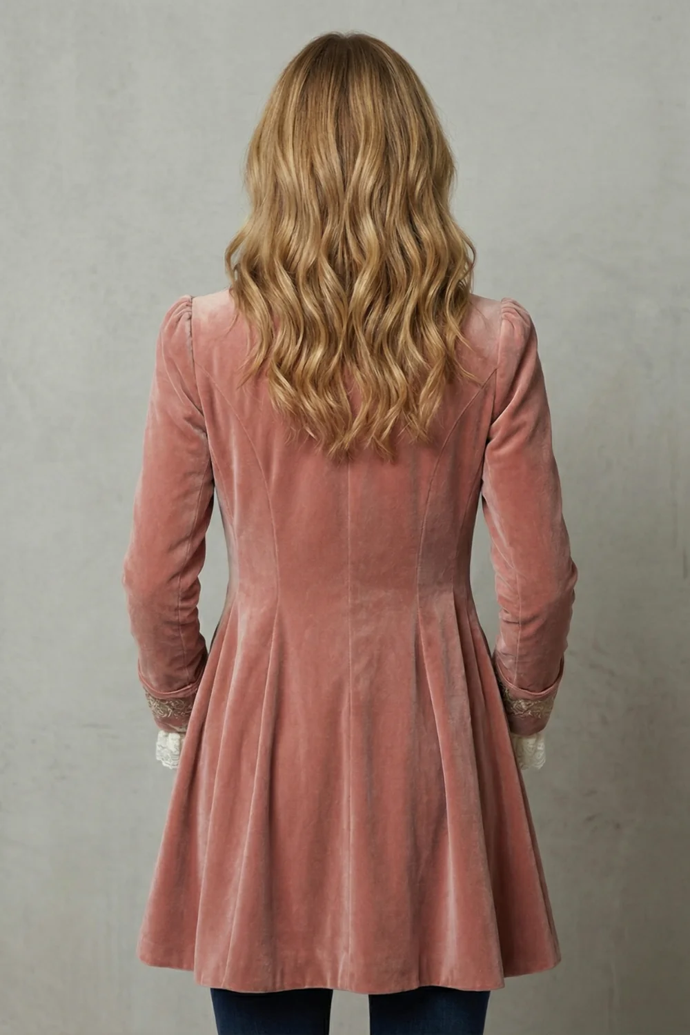 Valerique – Embroidered vintage silhouette – Long coat - Image 4