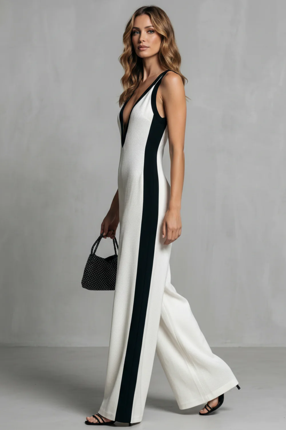 Valmora – Striking contrast design – Wide-leg jumpsuit - Image 3