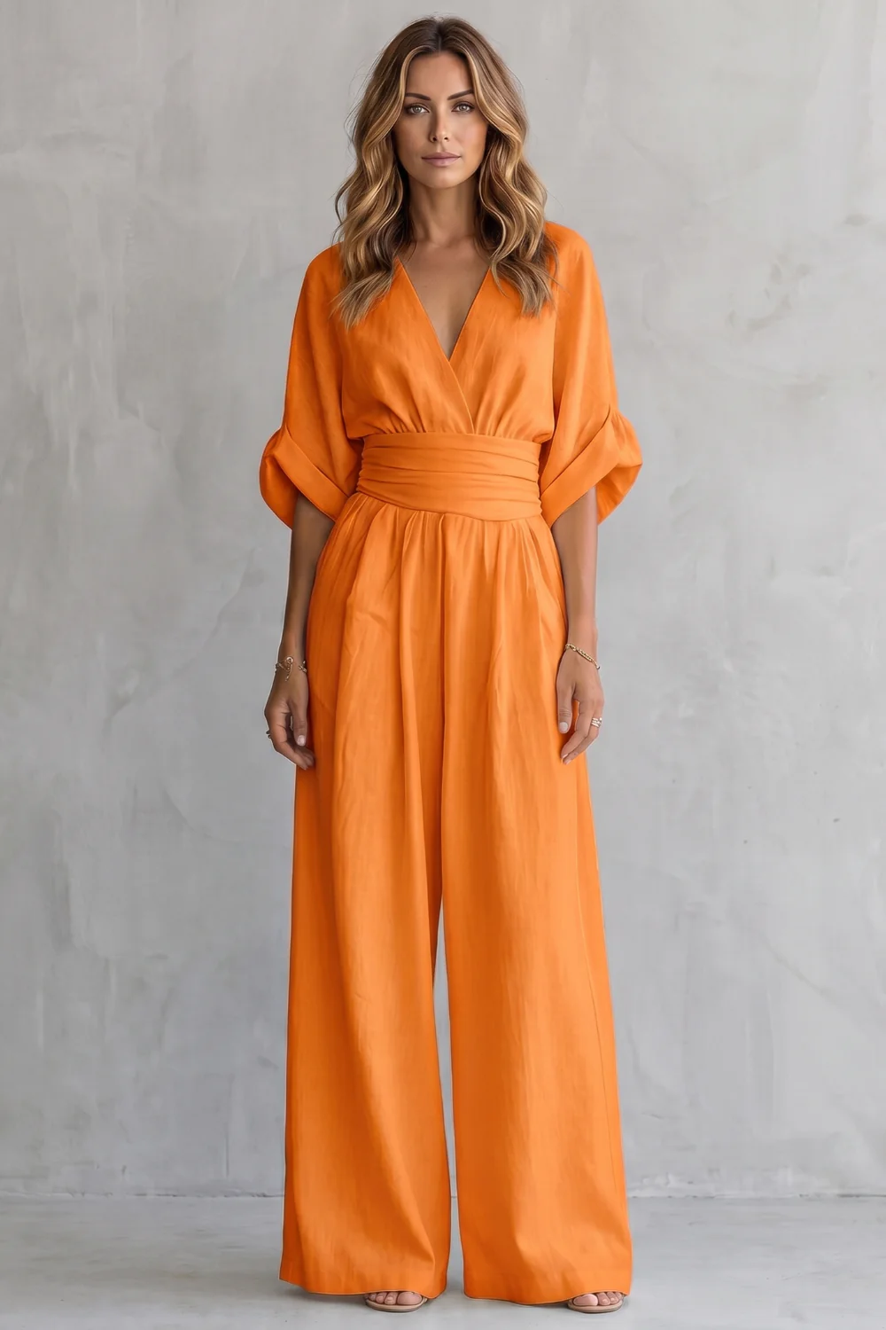 Valoria – Draped waist elegance – Wide-leg jumpsuit - Image 10