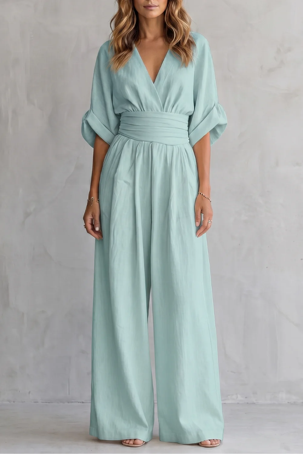 Valoria – Draped waist elegance – Wide-leg jumpsuit - Image 11