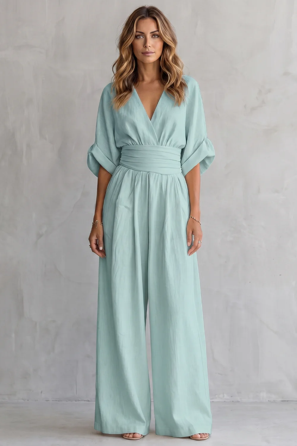 Valoria – Draped waist elegance – Wide-leg jumpsuit - Image 12