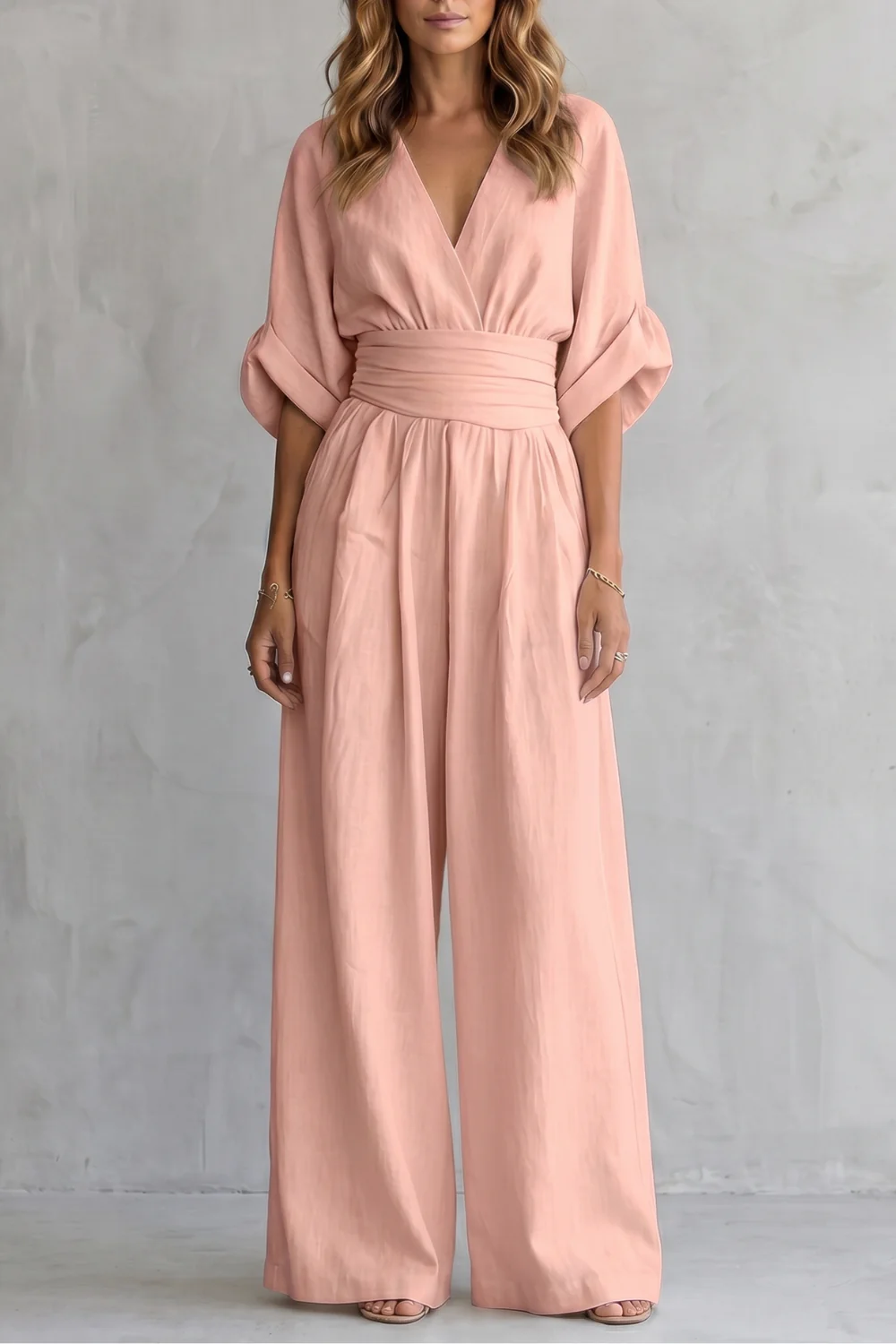 Valoria – Draped waist elegance – Wide-leg jumpsuit - Image 13