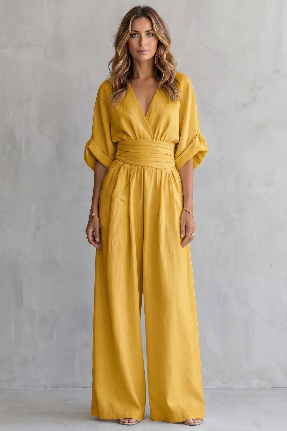 Valoria – Draped waist elegance – Wide-leg jumpsuit - Image 18