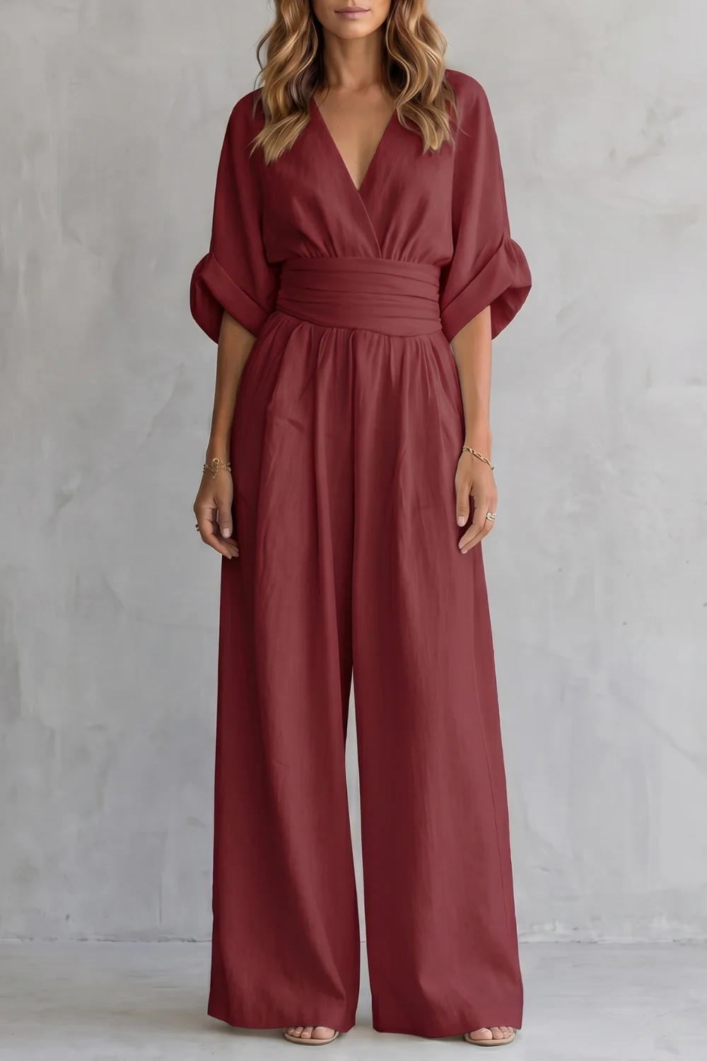 Valoria – Draped waist elegance – Wide-leg jumpsuit - Image 21