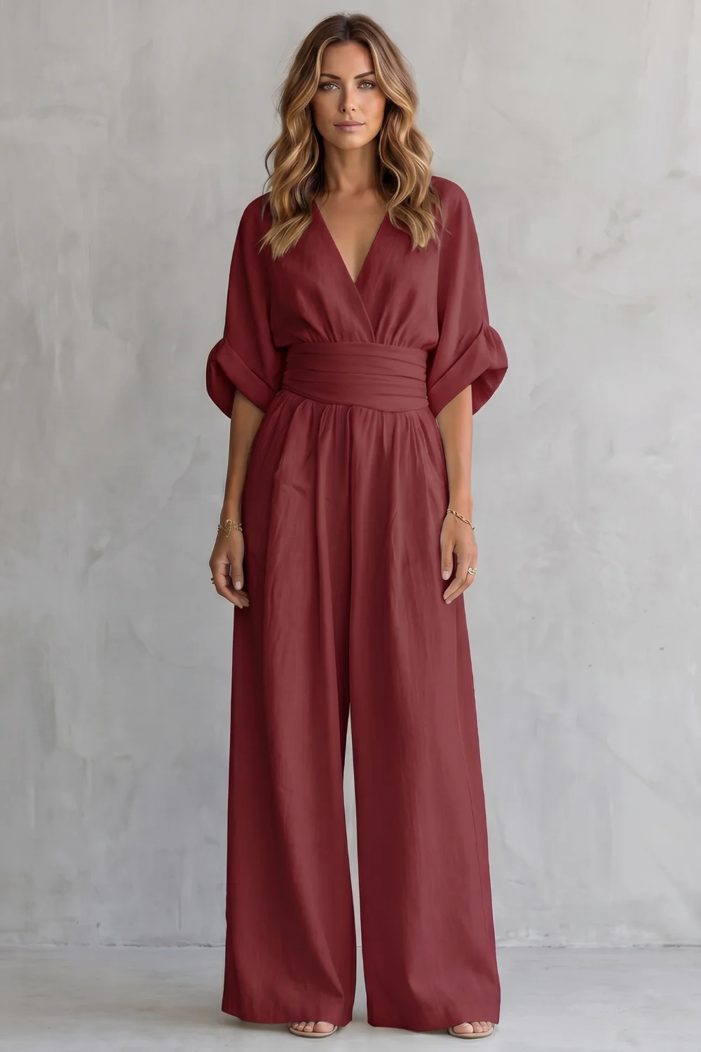 Valoria – Draped waist elegance – Wide-leg jumpsuit - Image 22