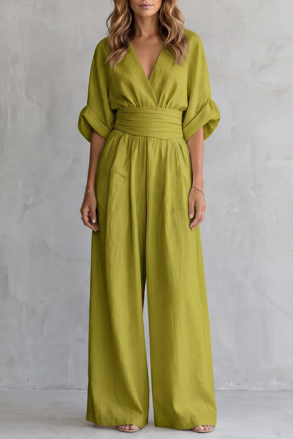 Valoria – Draped waist elegance – Wide-leg jumpsuit - Image 5