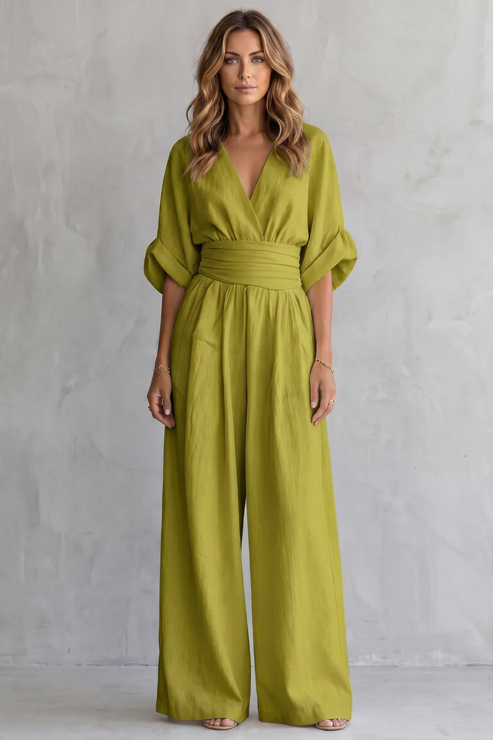 Valoria – Draped waist elegance – Wide-leg jumpsuit - Image 6