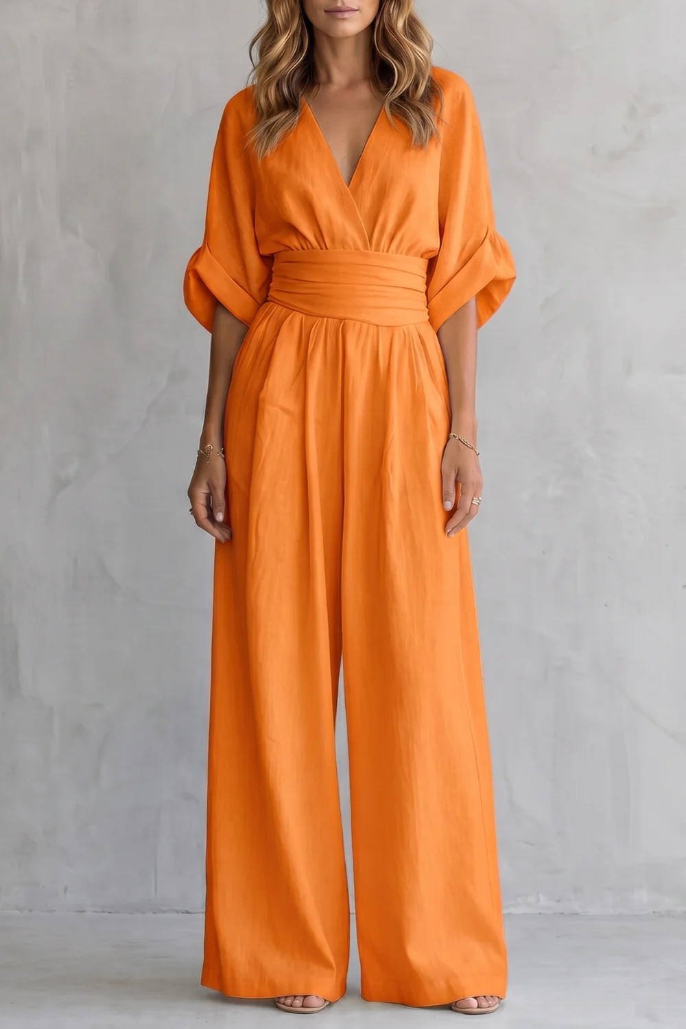 Valoria – Draped waist elegance – Wide-leg jumpsuit - Image 9