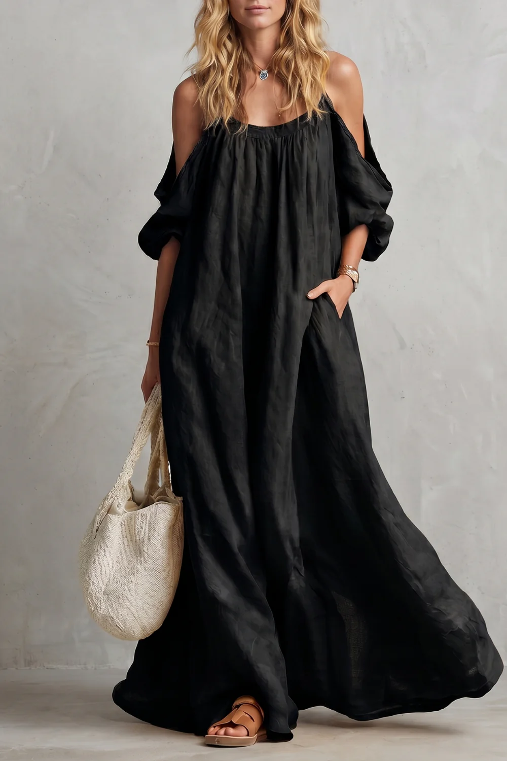Velmira – Flowing bohemian silhouette – Maxi dress - Image 5