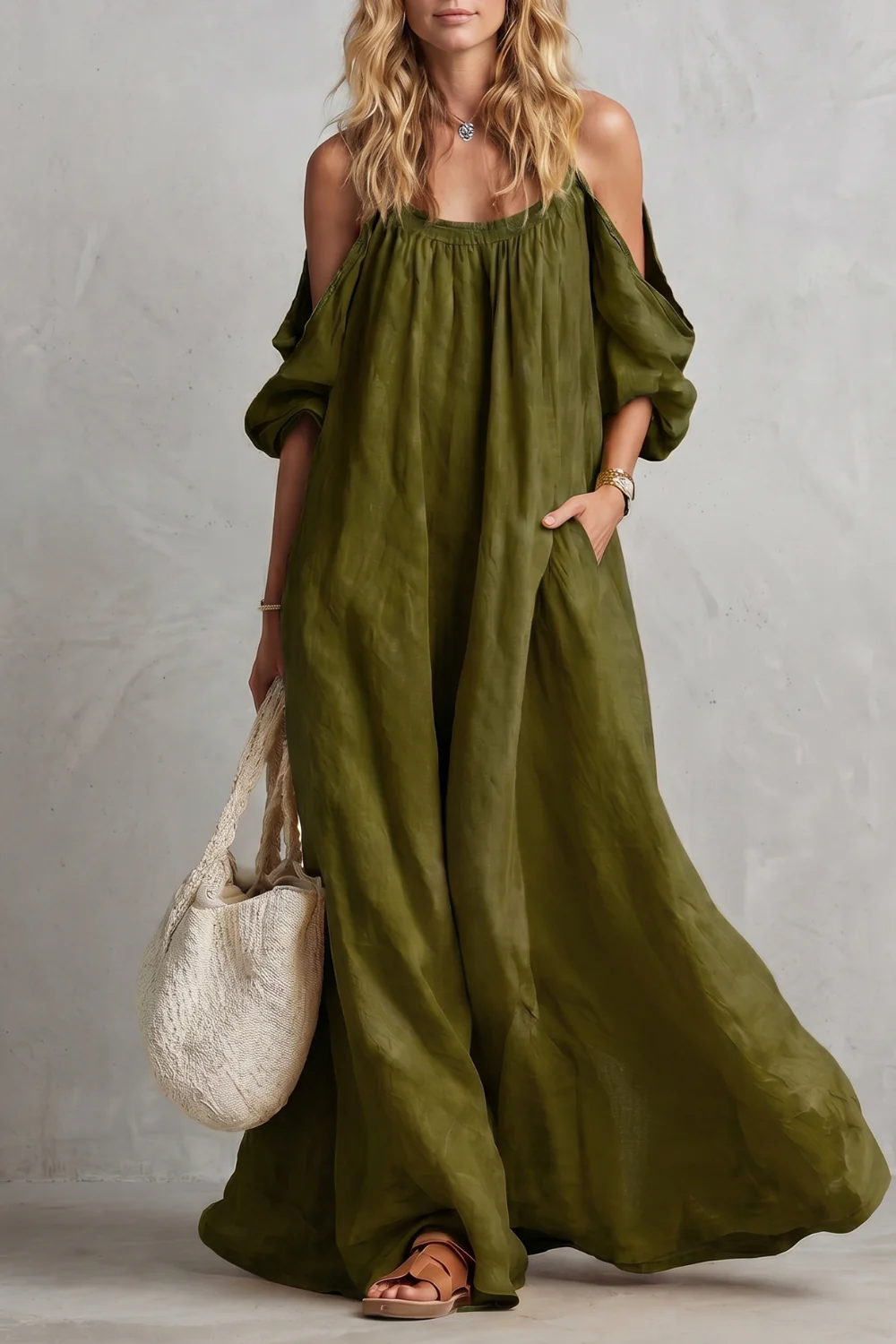 Velmira – Flowing bohemian silhouette – Maxi dress - Image 9