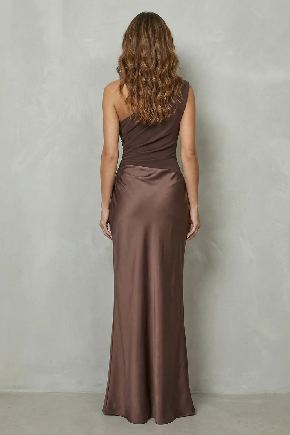 Velmoura – Asymmetric satin drape – Evening gown - Image 4