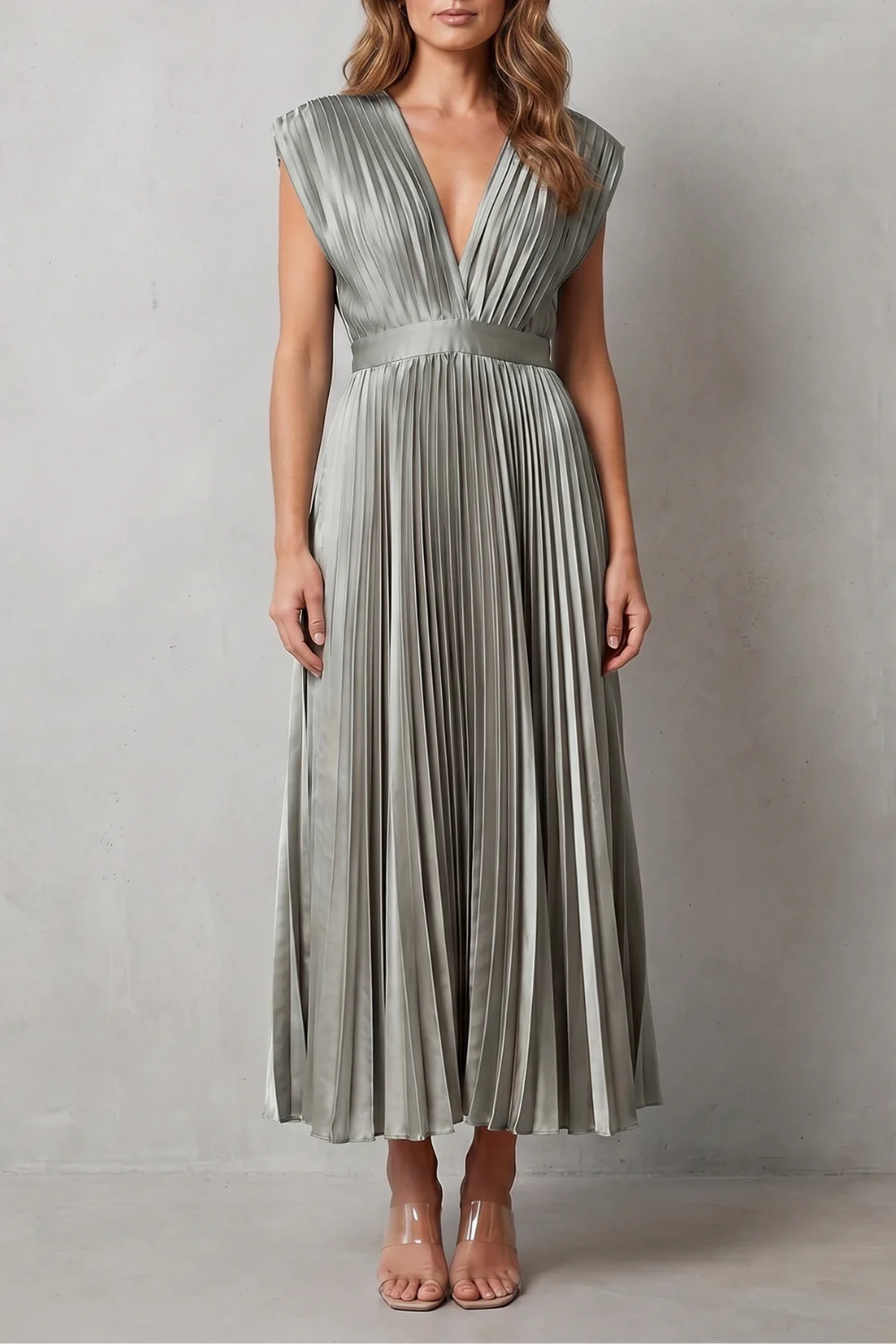 Veloria – Flowing pleated elegance – Midi dress - Image 11