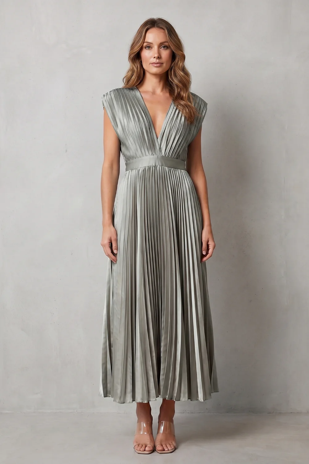 Veloria – Flowing pleated elegance – Midi dress - Image 12