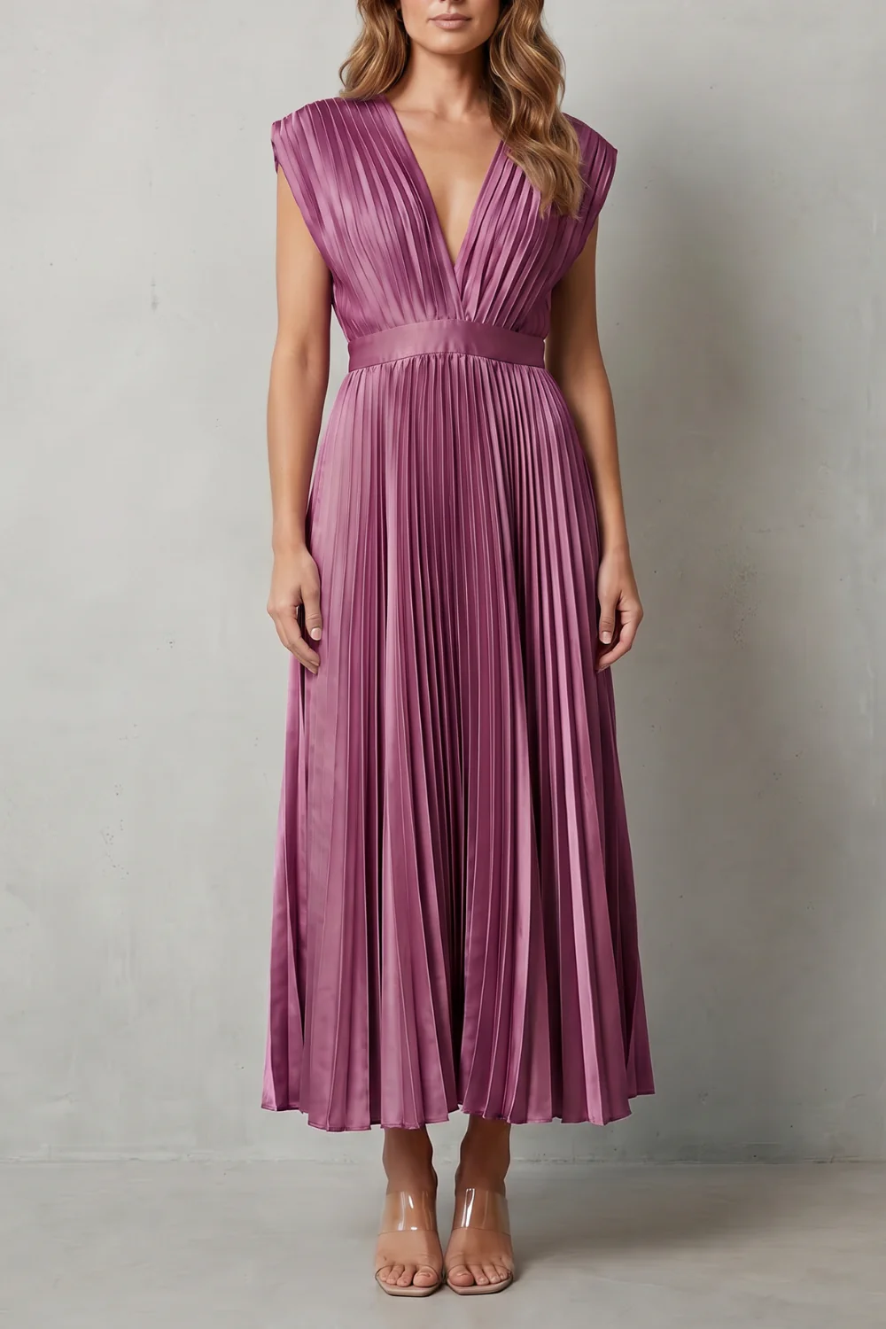 Veloria – Flowing pleated elegance – Midi dress - Image 13