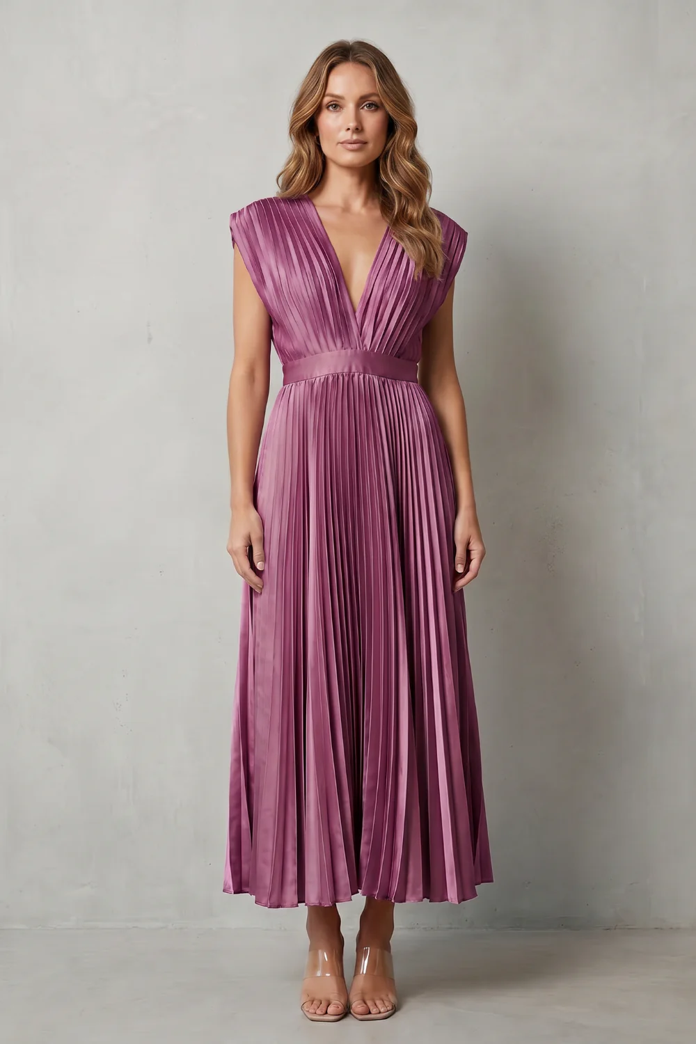 Veloria – Flowing pleated elegance – Midi dress - Image 14