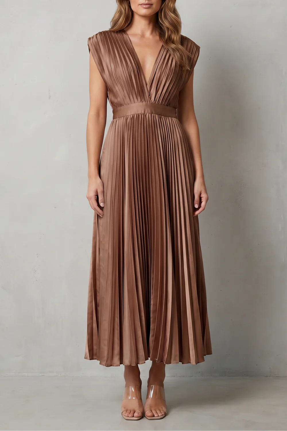 Veloria – Flowing pleated elegance – Midi dress - Image 15
