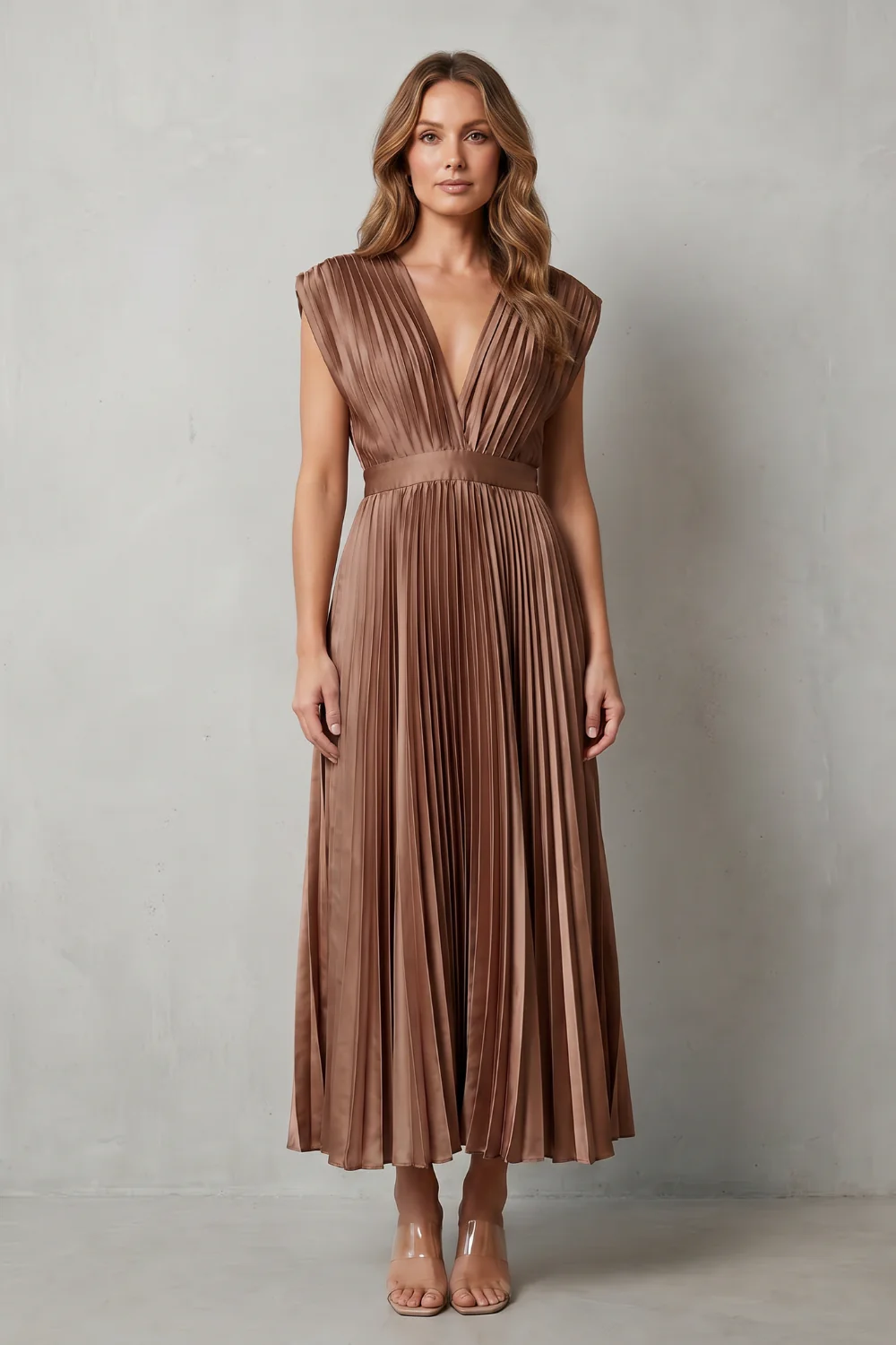 Veloria – Flowing pleated elegance – Midi dress - Image 16