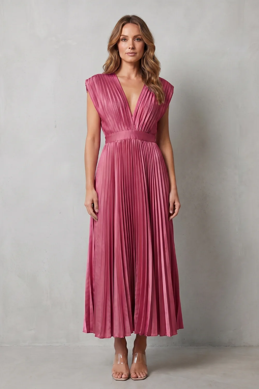Veloria – Flowing pleated elegance – Midi dress - Image 18