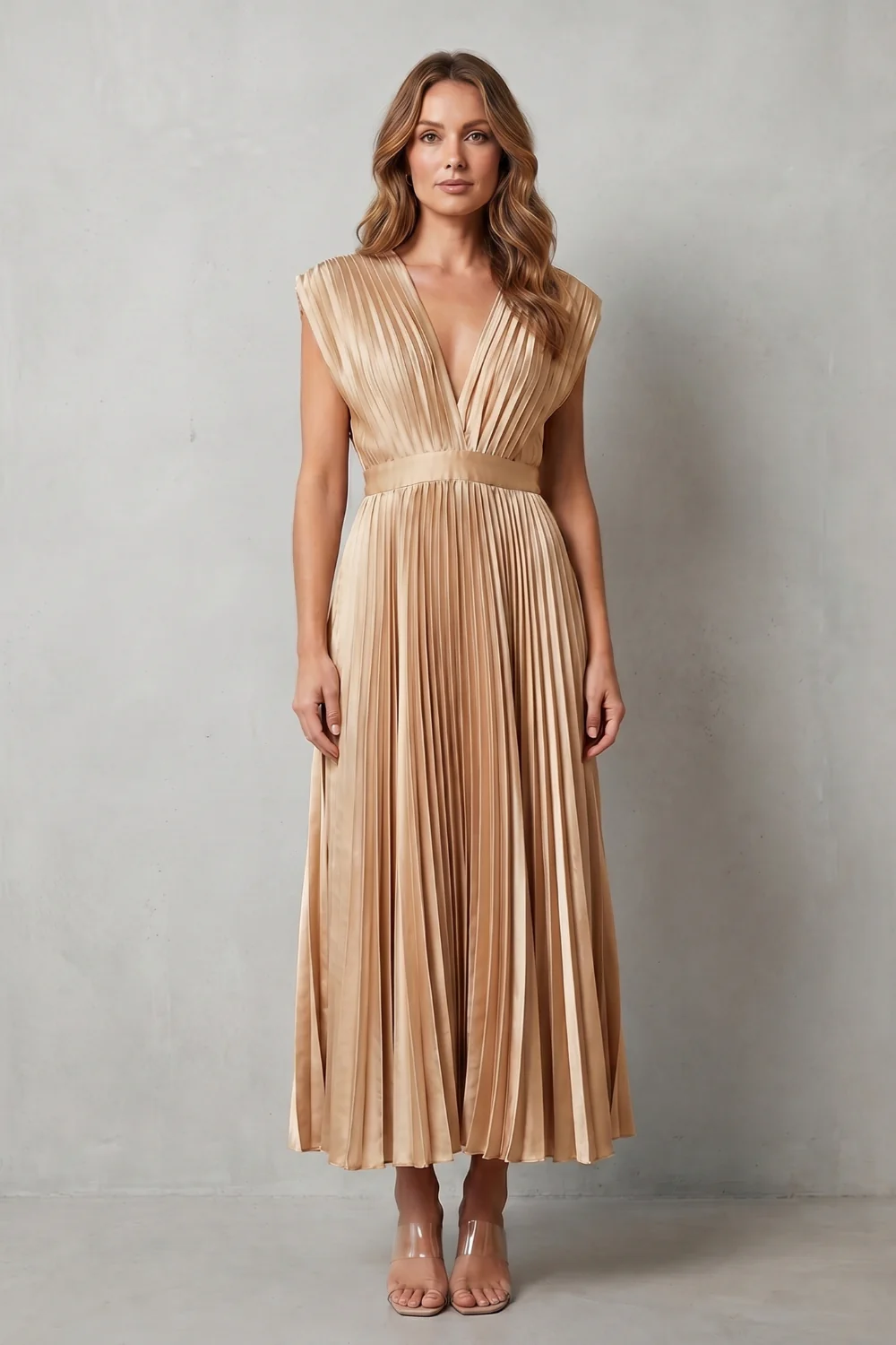 Veloria – Flowing pleated elegance – Midi dress - Image 20