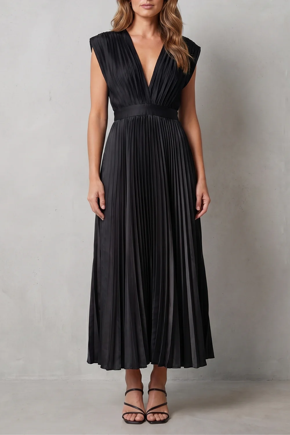 Veloria – Flowing pleated elegance – Midi dress - Image 5