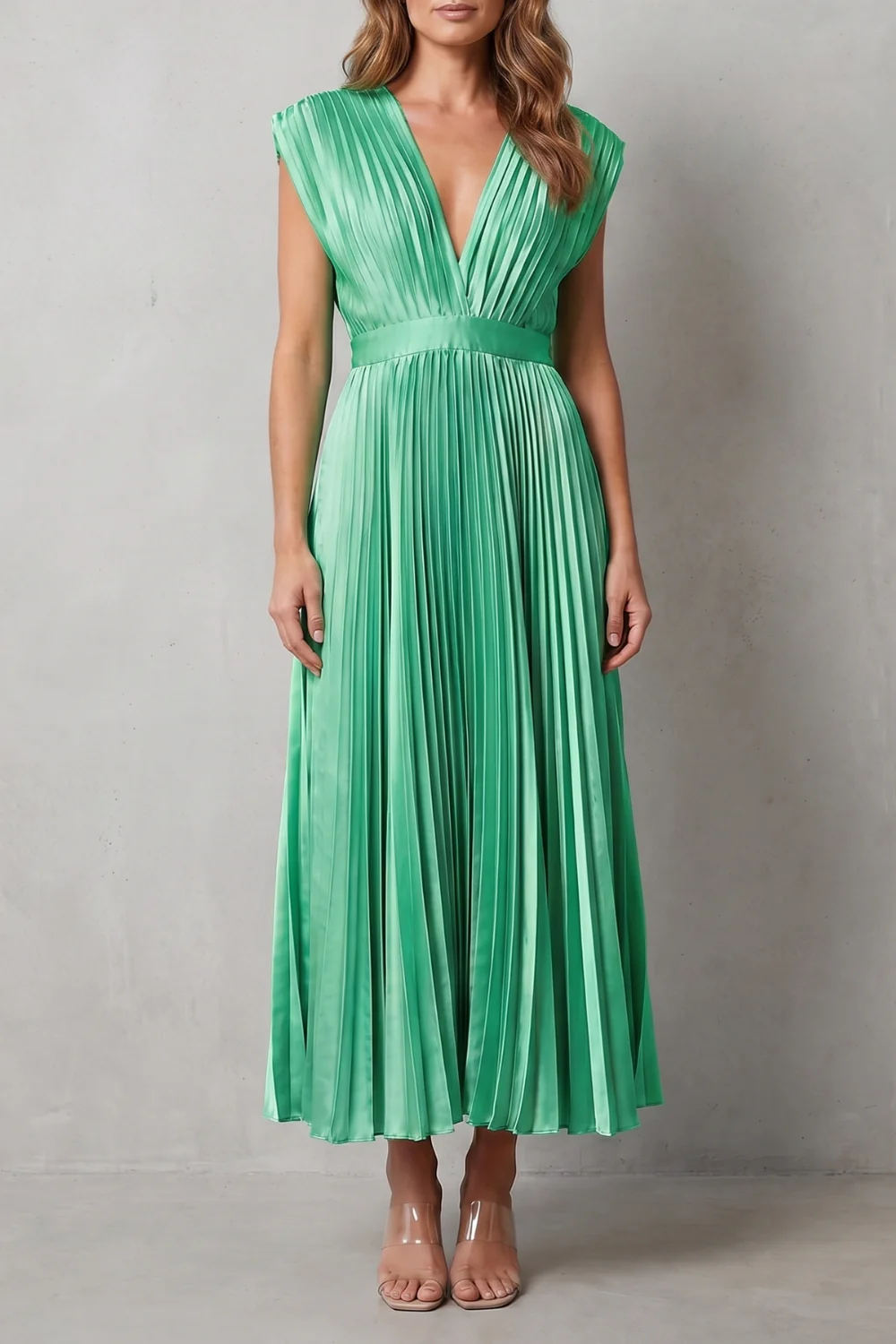 Veloria – Flowing pleated elegance – Midi dress - Image 9
