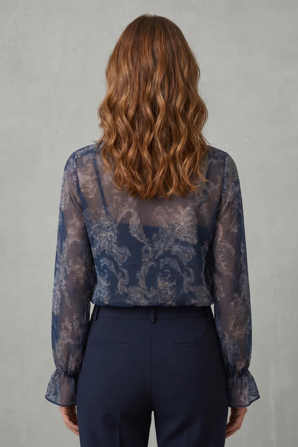 Veloura – Paisley romance allure – Chiffon blouse - Image 4
