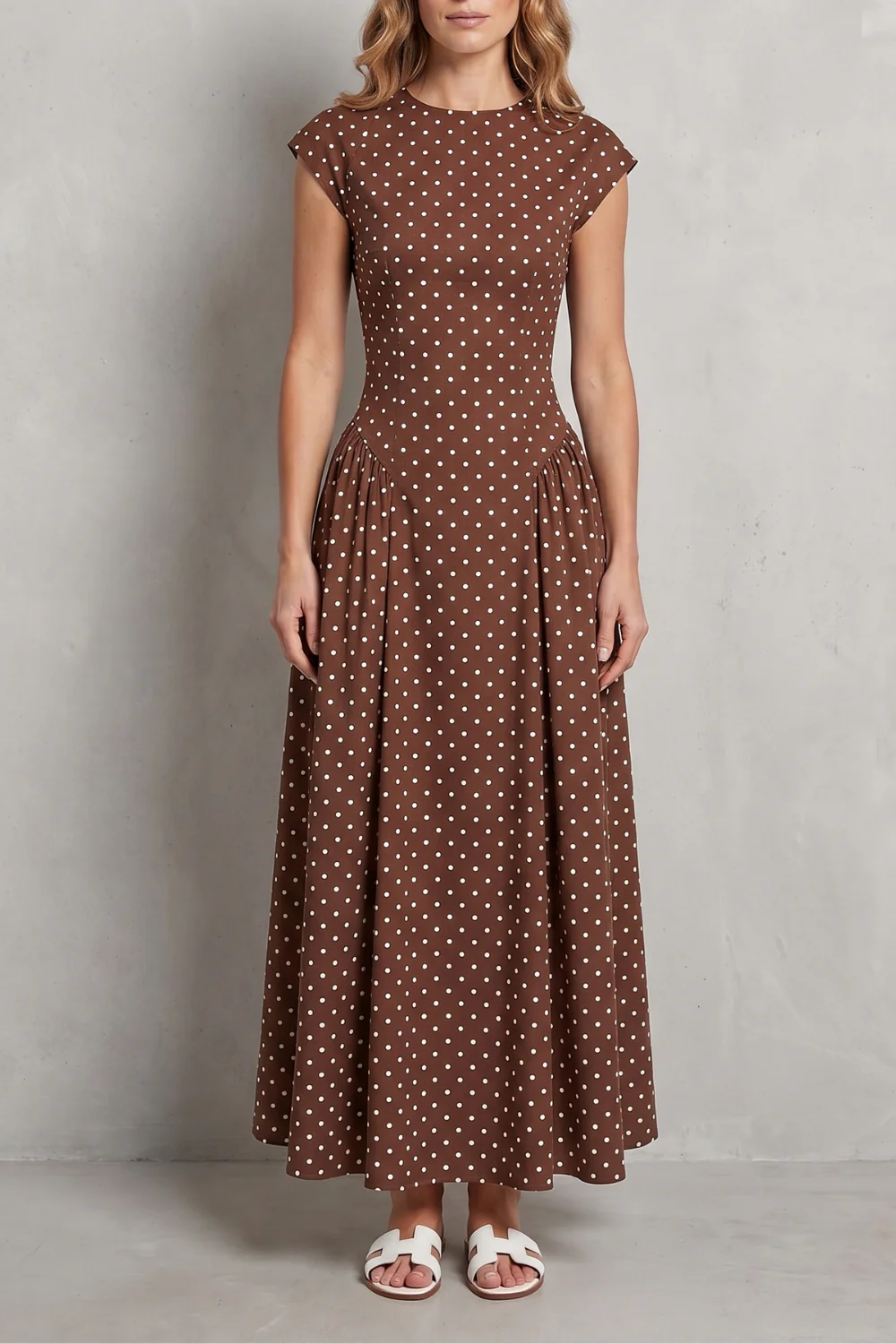 Veloura – Vintage polka dot elegance – Maxi dress - Image 11