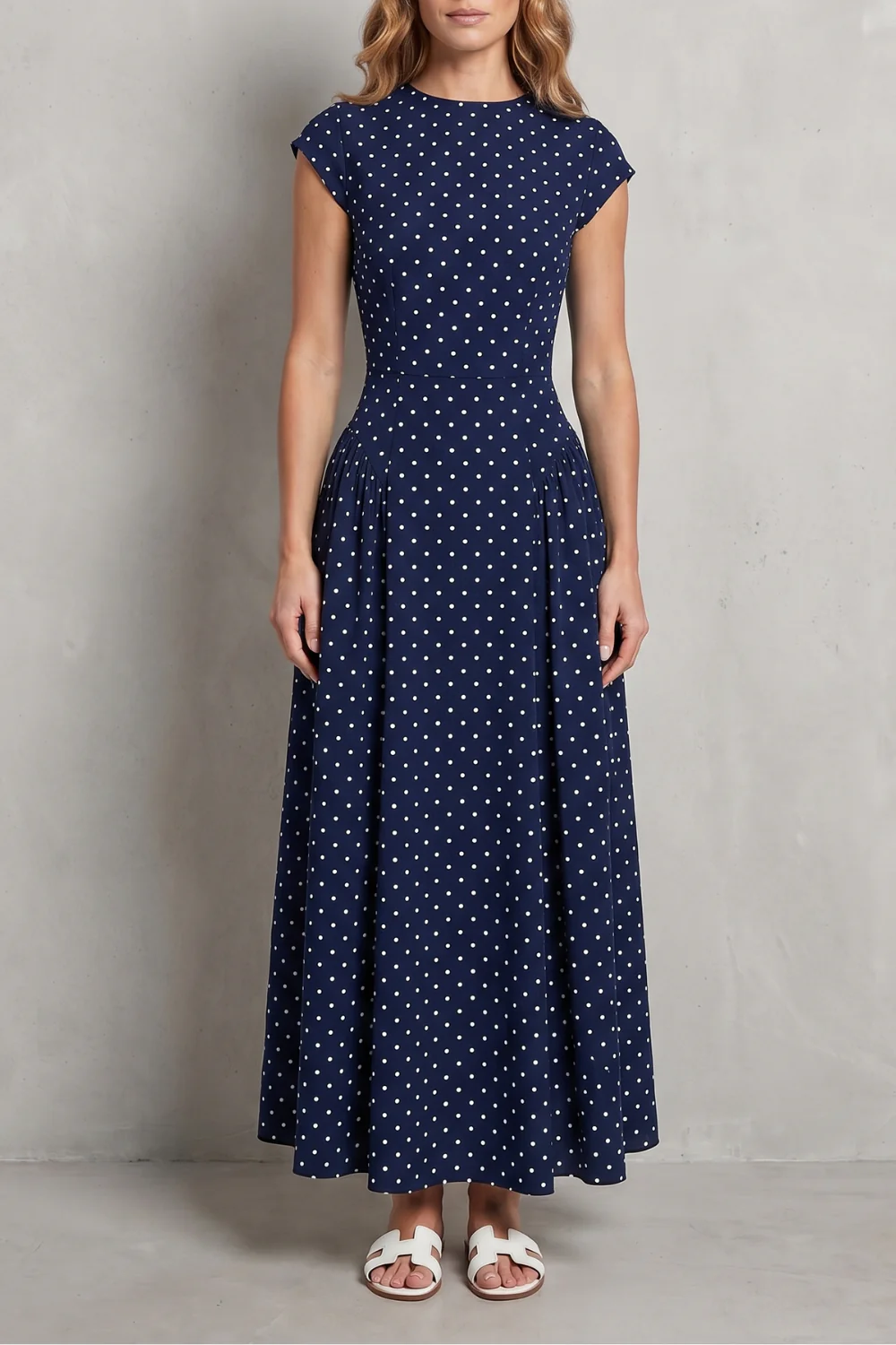 Veloura – Vintage polka dot elegance – Maxi dress - Image 13