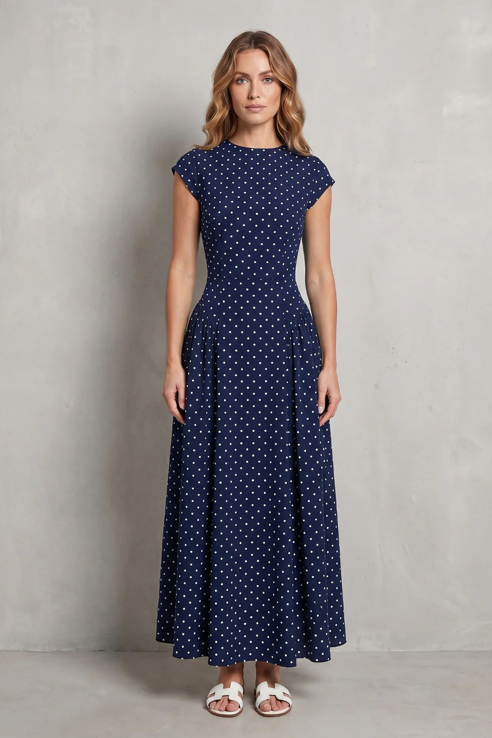 Veloura – Vintage polka dot elegance – Maxi dress - Image 14