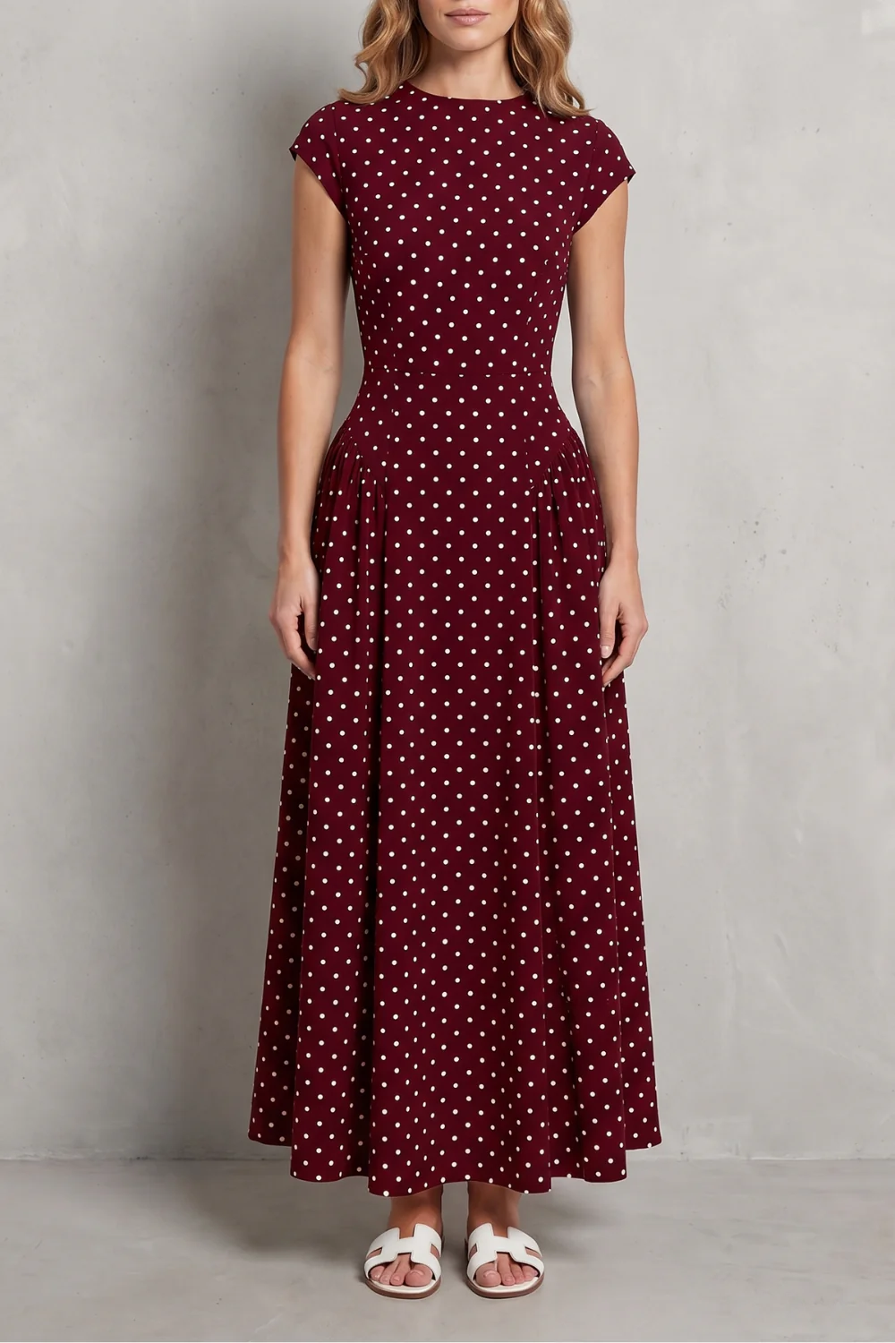 Veloura – Vintage polka dot elegance – Maxi dress - Image 5