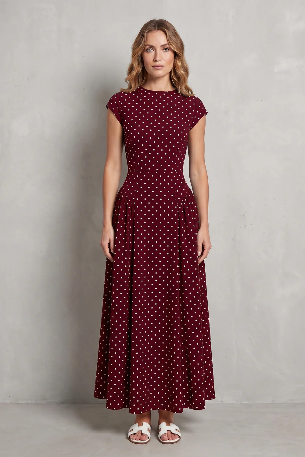 Veloura – Vintage polka dot elegance – Maxi dress - Image 6
