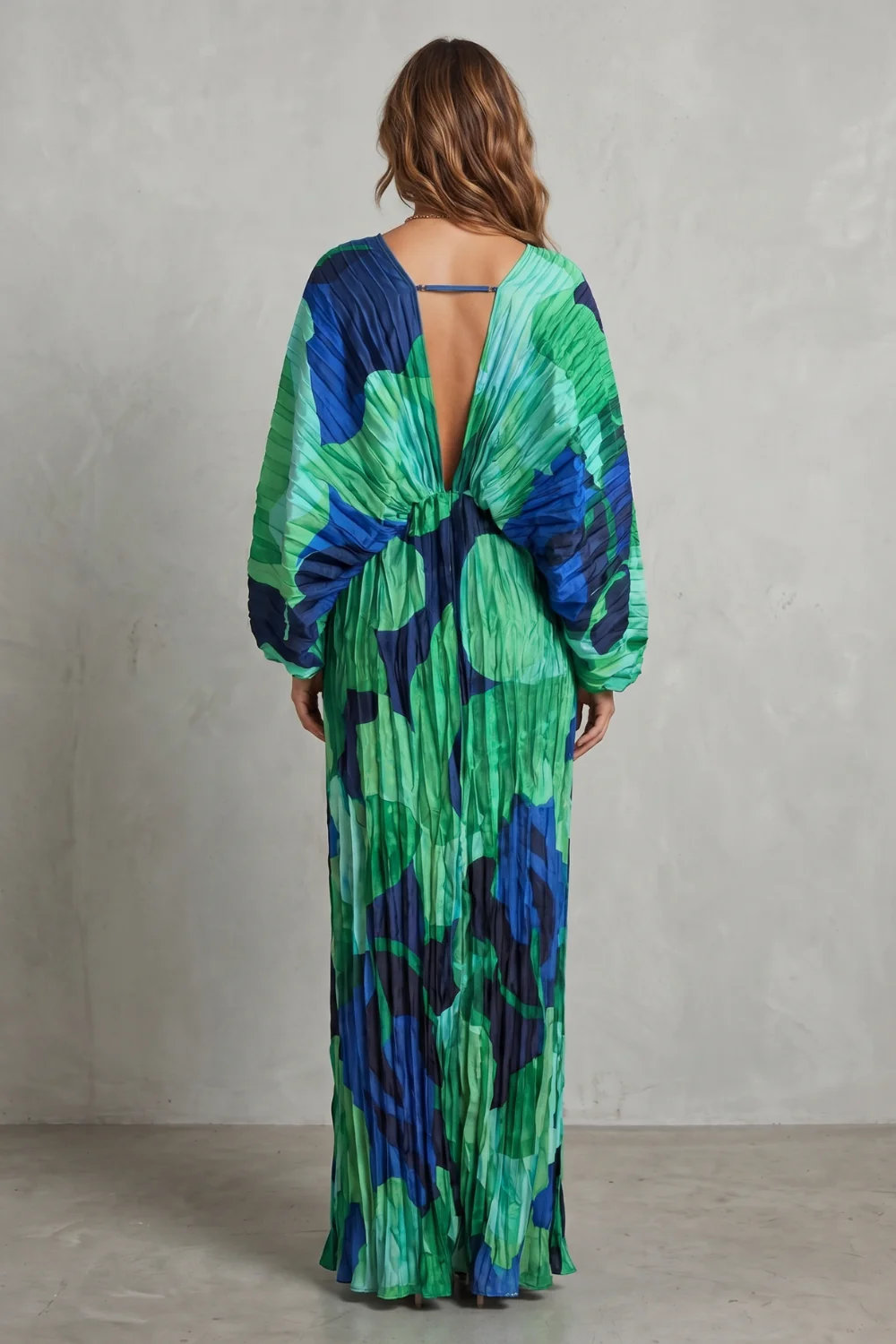 Verdanova – Pleated kimono allure – Maxi dress - Image 4