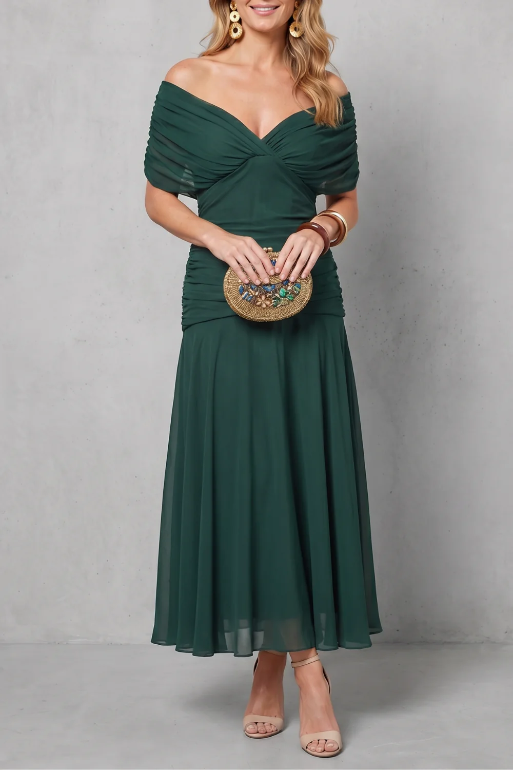 Verdelisse – Draped floral flow – Maxi dress - Image 5